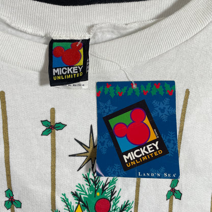 (1X) 90’s Dead Stock DISNEY MICKEY AND FRIENDS CHRISTMAS Sweatshirt / A1356S