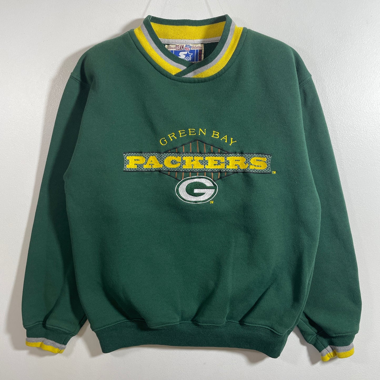 (Kids.M) Vintage STARTER x GREEN BAY PACKERS NFL Sweatshirt / A1338S