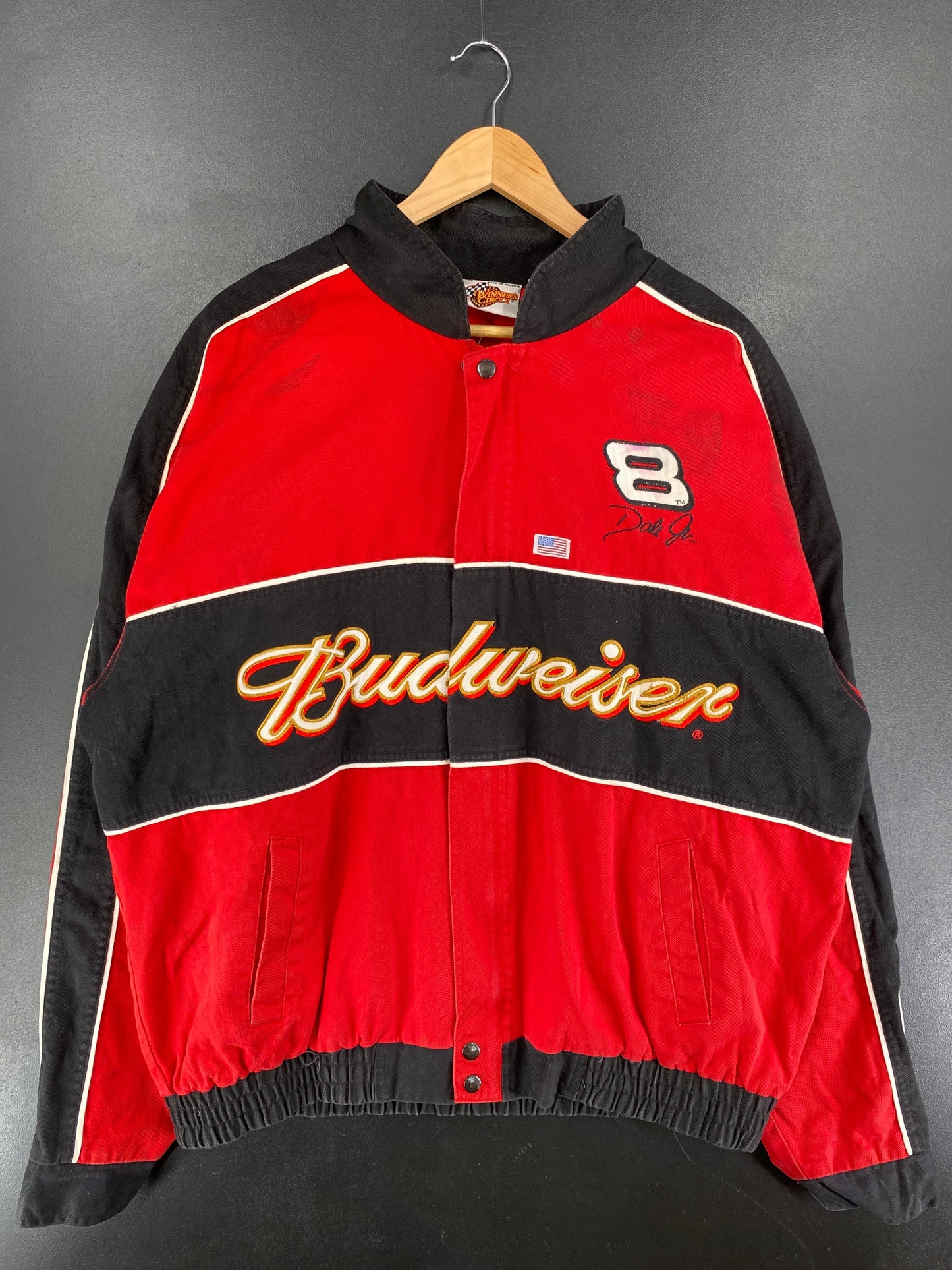 .Vintage NASCAR BUDWEISER X DALE JR Size XXL Racing Jacket / F7031J
