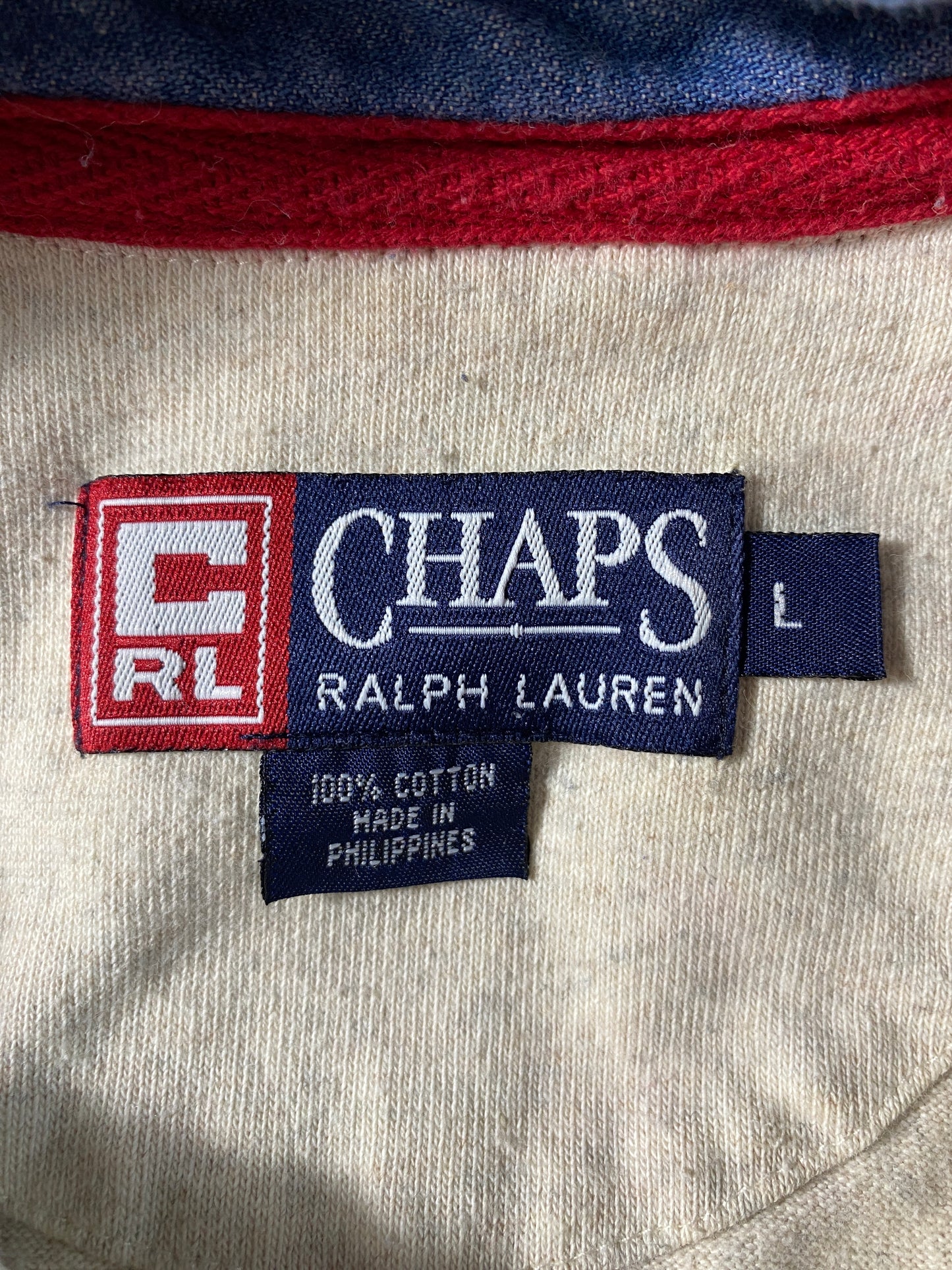 90’s CHAPS RALPH LAUREN Size L Rugby-Shirt / F1394R
