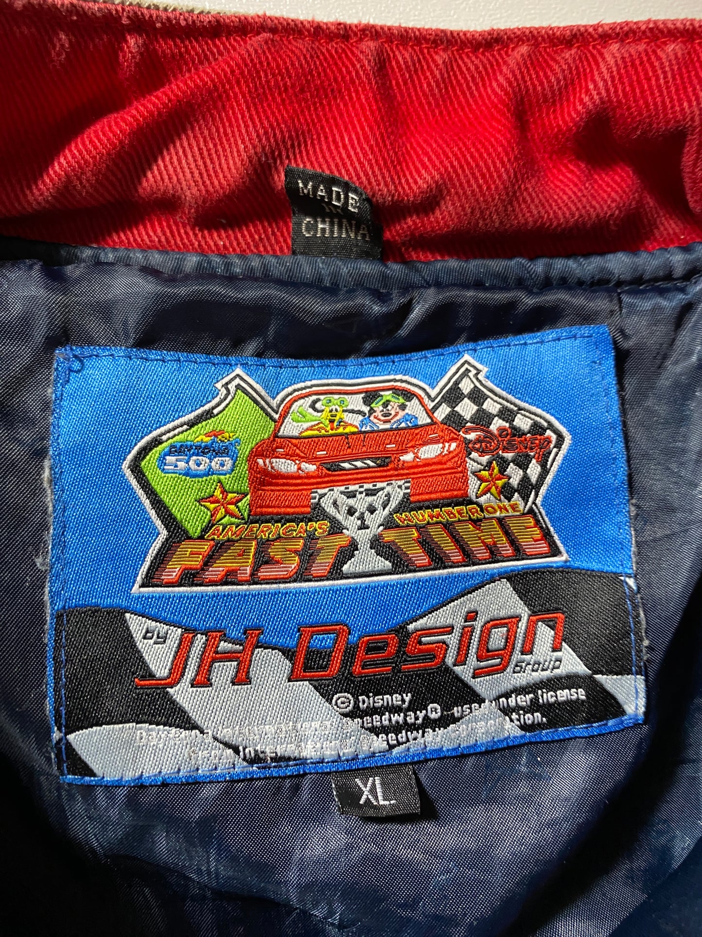 Vintage DISNEY Size XL Racing Denim Jacket / F4517J