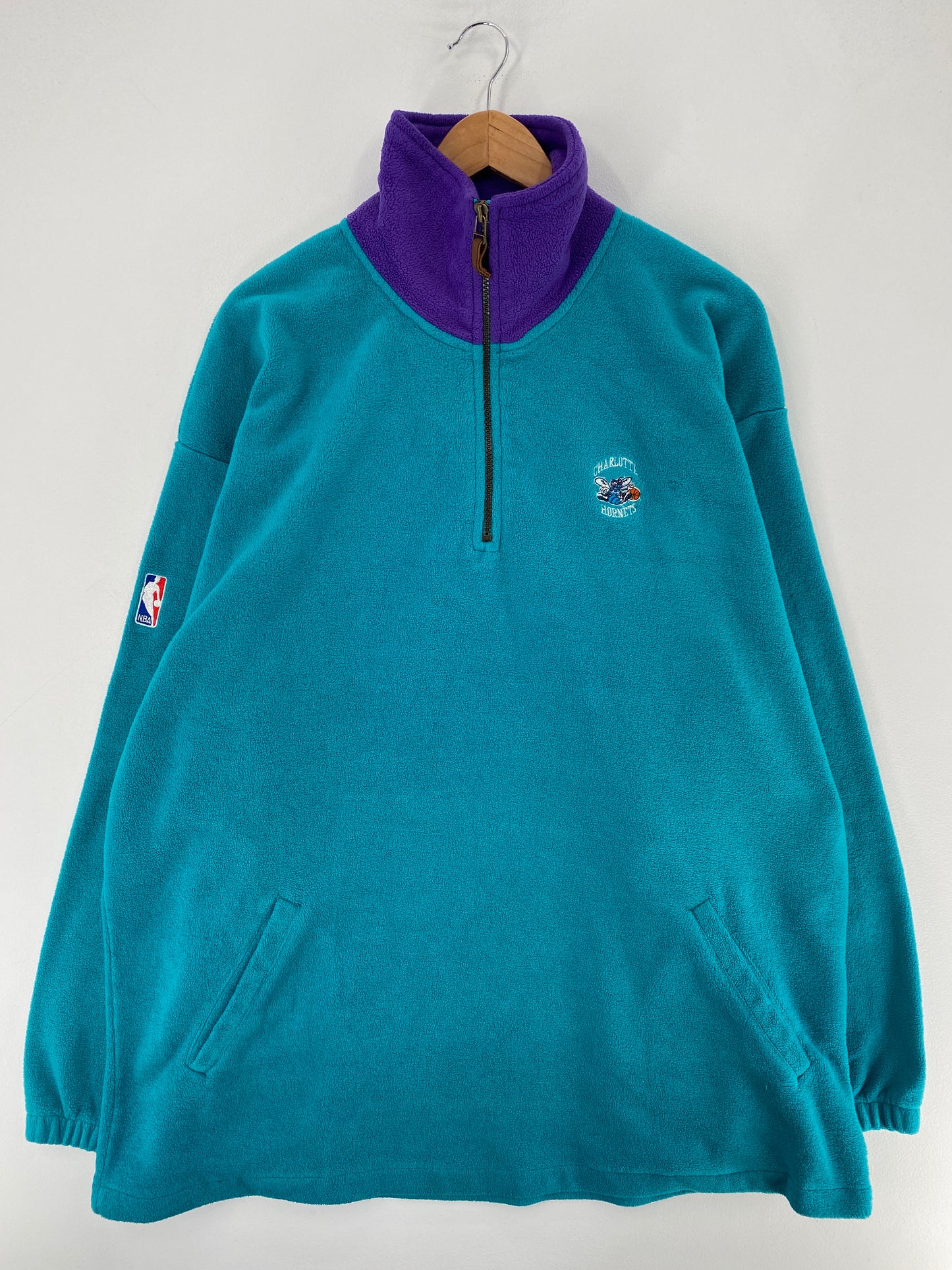 90's STARTER X HORNETS Size XXL Vintage NBA Fleece Jacket / F3195J
