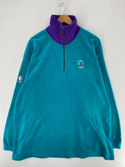 90's STARTER X HORNETS Size XXL Vintage NBA Fleece Jacket / F3195J