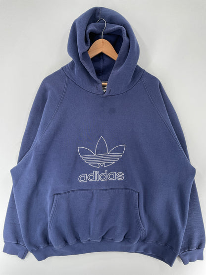 90's ADIDAS Made in USA Size XXL Vintage Hoodie Sweat-Shirt / F2858S