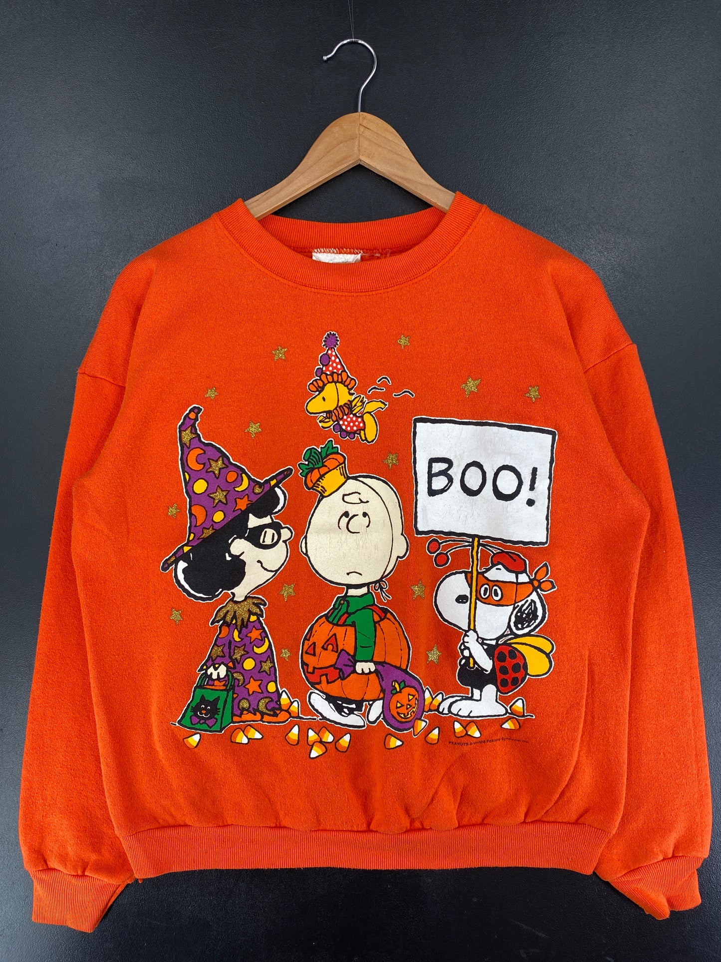 90's PEANUTS HALLOWEEN Made in USA Size L Vintage Sweat-shirt / F3285S