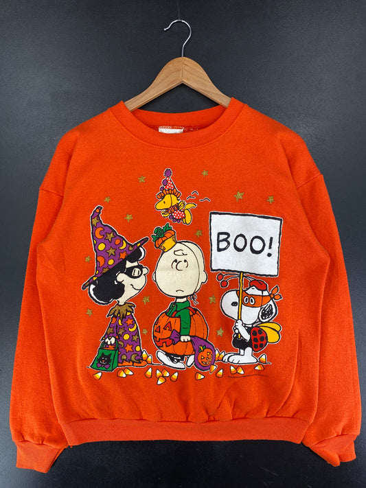 90's PEANUTS HALLOWEEN Made in USA Size L Vintage Sweat-shirt / F3285S