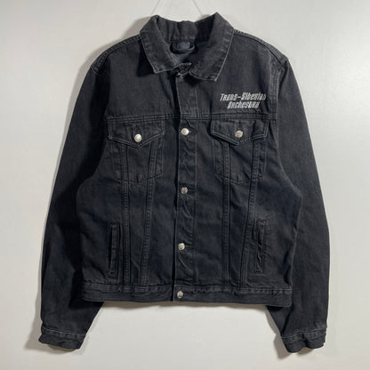 (Approx.M) 90’s TSO Rock Band Black Denim Jacket / A1322J