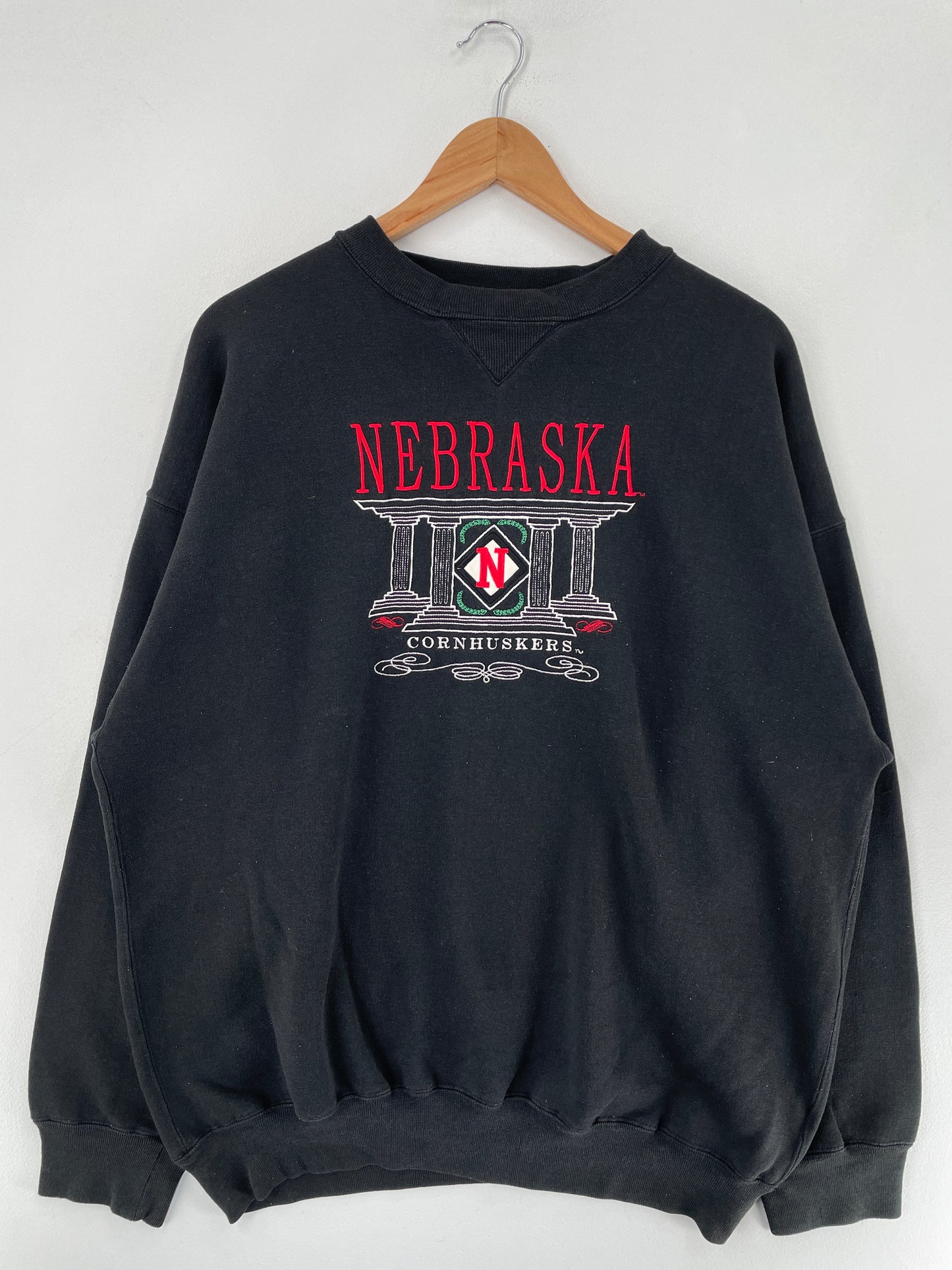 90’s NEBRASKA CORNHUSKERS Size XL College Sweat-Shirt / F5097S