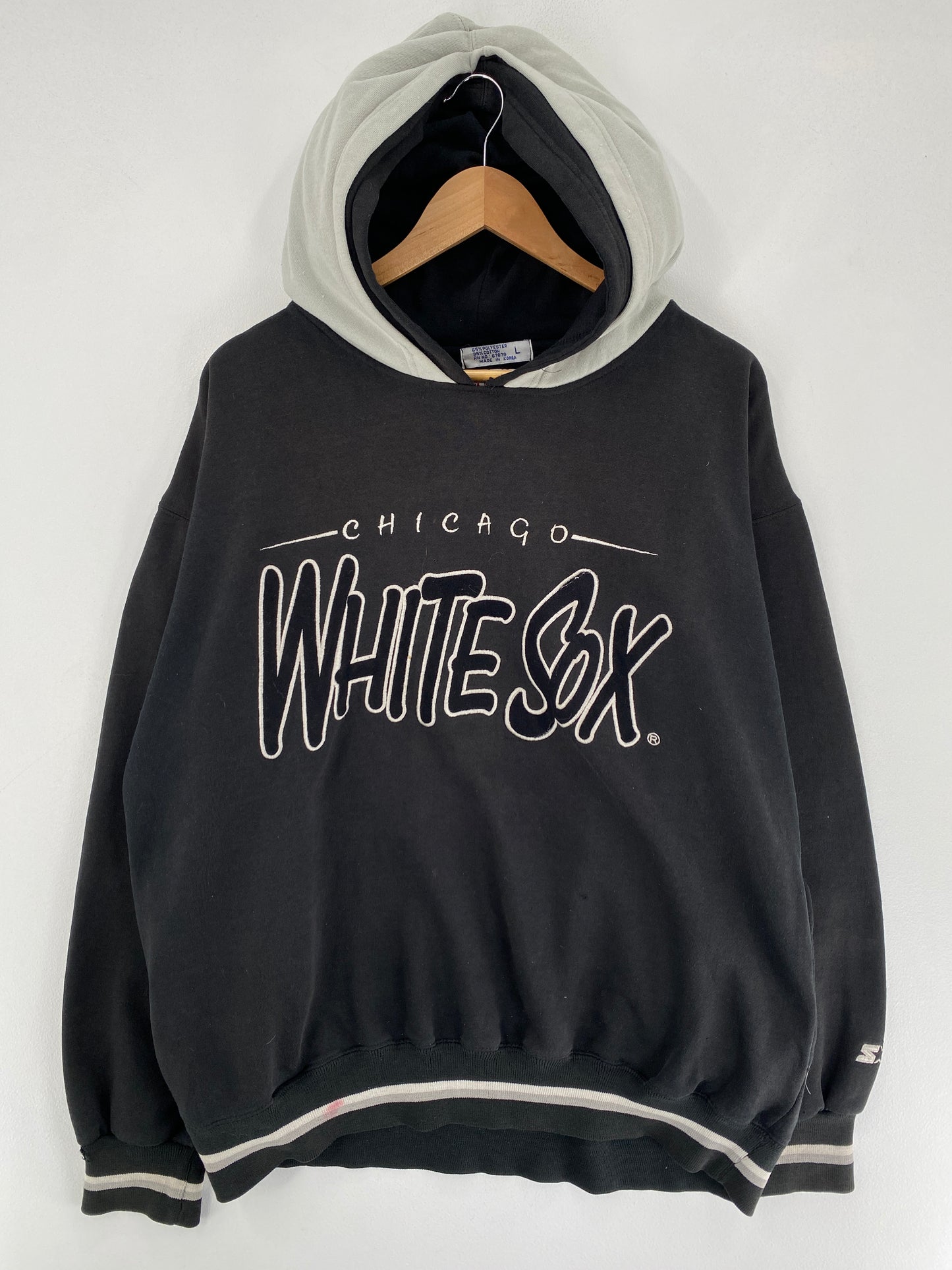 90's STARTER X WHITE SOX Size L Vintage MLB Double Hoodie Sweat-Shirt / F5550S
