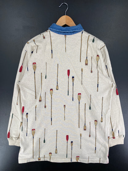 90’s CHAPS RALPH LAUREN Size L Rugby-Shirt / F1394R