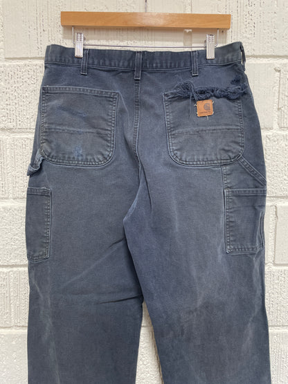(W33xL30) Vintage CARHARTT Distressed Style Duck Pants / A1161P