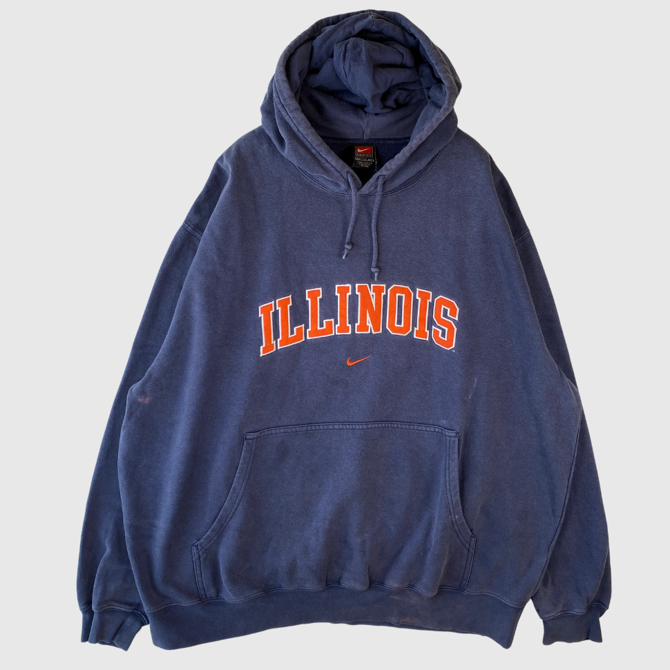 (XXL) 00' NIKE x ILLINOIS College Hoodie Sweat-shirt / A0128S