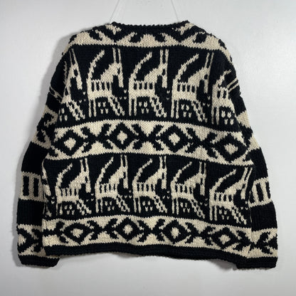 (XS/S) Vintage EXPRESS TRICOT Hand Knit Wool Sweater / A1264K