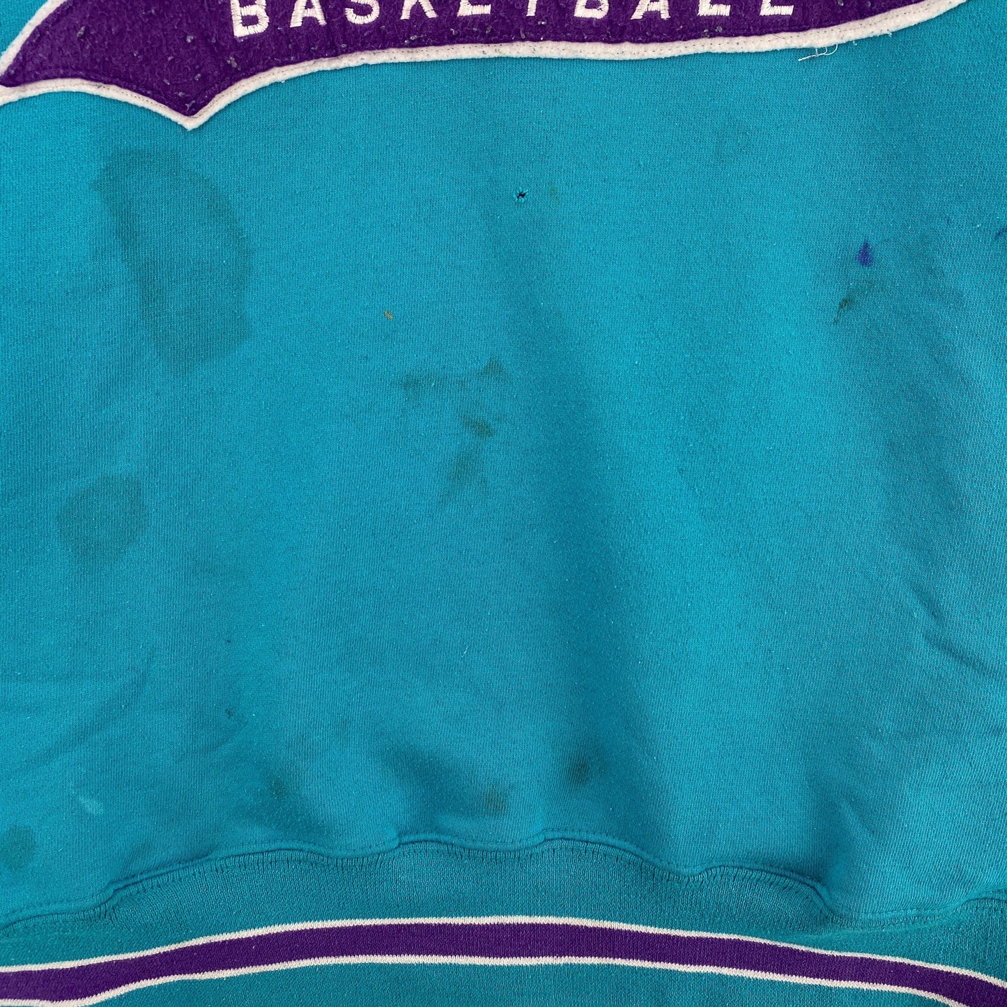(Approx.L) 90's STARTER x CHARLOTTE HORNETS Vintage NBA Hoodie Sweatshirt / A1075S