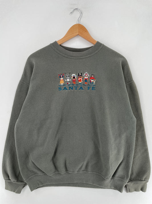 90's SANTA FE Made in USA Size L Vintage Sweat-Shirt / F3782S
