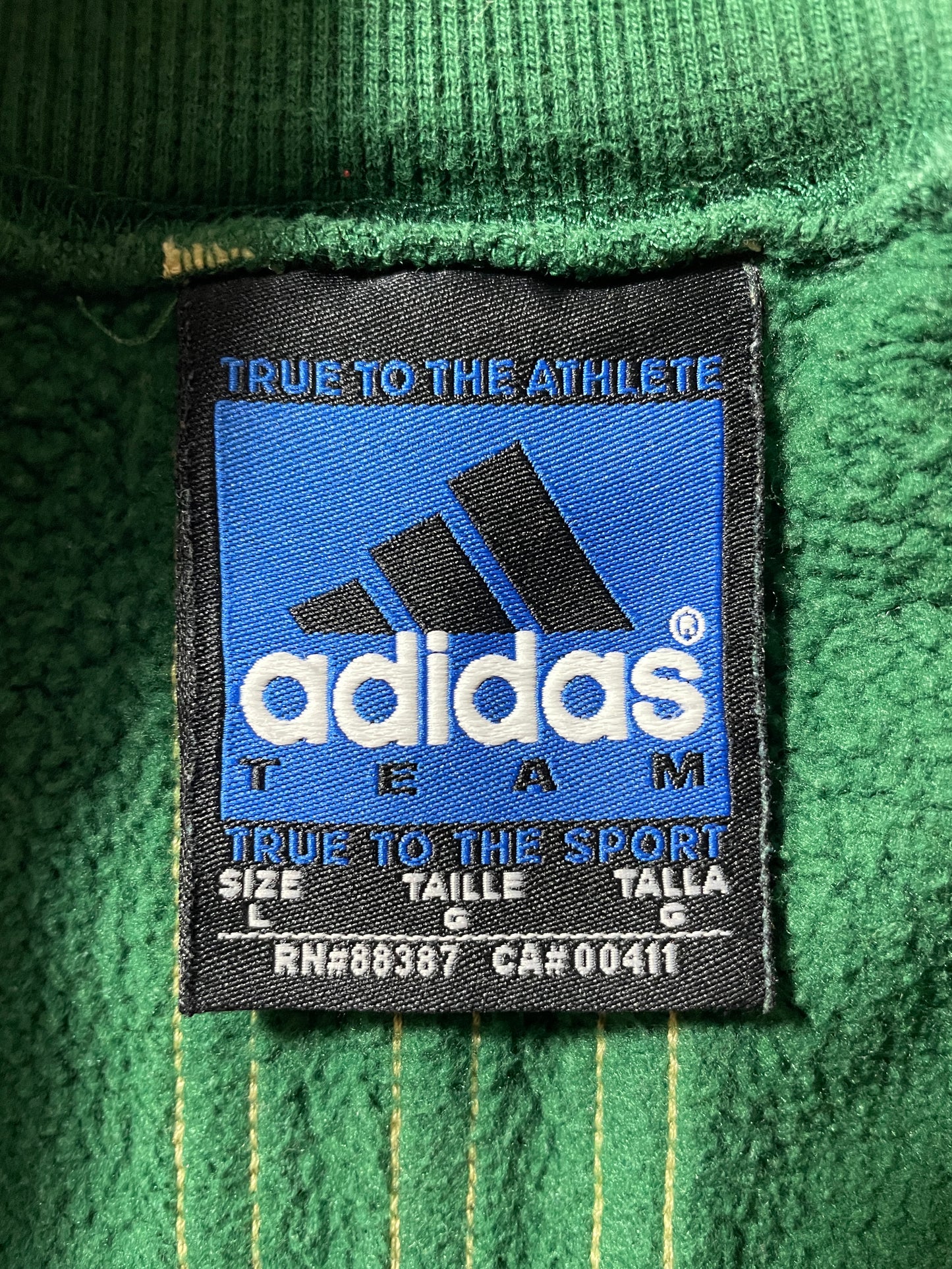 Vintage ADIDAS x NOTRE DAME Size L College Half-zip Sweat-Shirt / F5051S