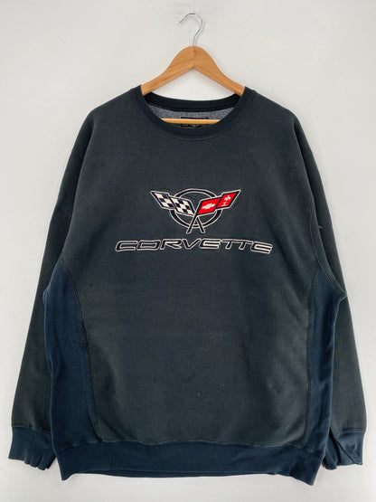 Vintage CORVETTE Size XL Racing Sweat-Shirt / F4462S