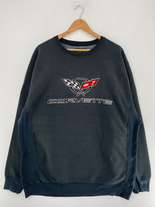 Vintage CORVETTE Size XL Racing Sweat-Shirt / F4462S