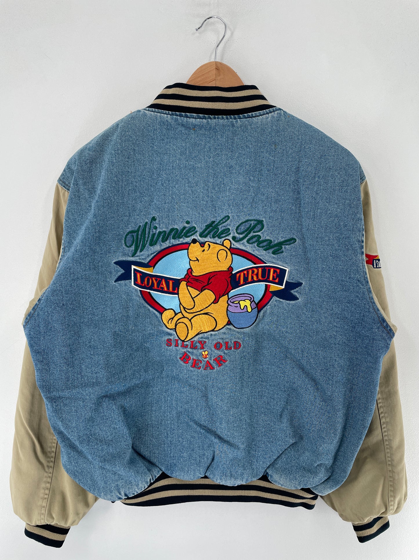 Vintage DISNEY WINNIE THE POOH Size Approx. S Denim Jacket / F5925J
