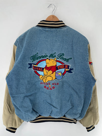 Vintage DISNEY WINNIE THE POOH Size Approx. S Denim Jacket / F5925J