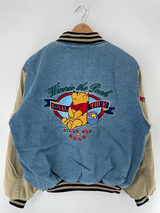 Vintage DISNEY WINNIE THE POOH Size Approx. S Denim Jacket / F5925J