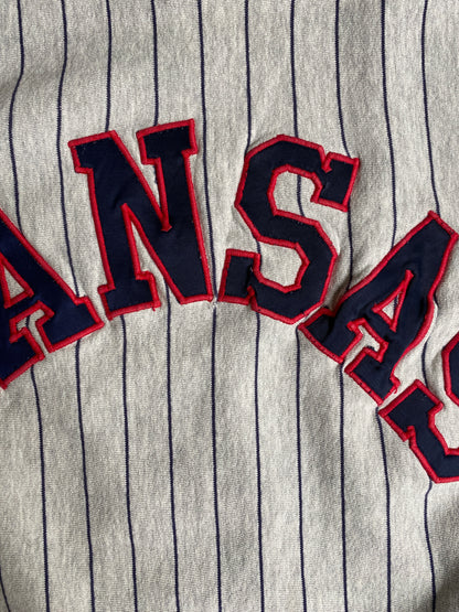 90's KANSAS Made in USA Size L Vintage College Sweat-Shirt / F5541S