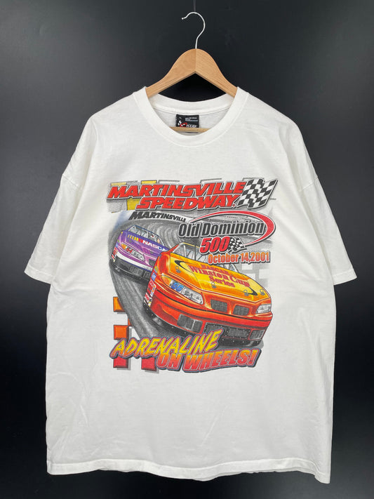 2001 MARTINSVILLE SPEEDWAY Size XL Vintage Racing T-shirt / F711T