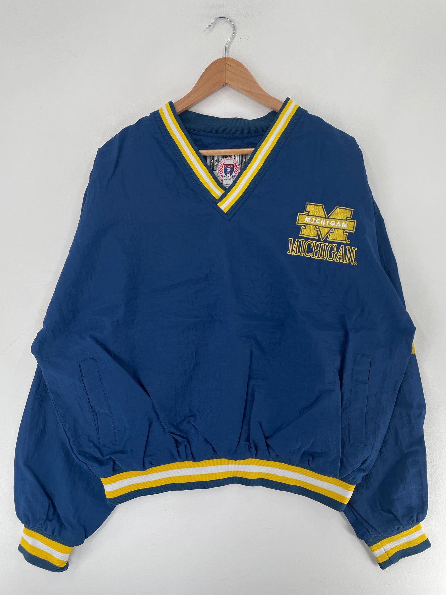 Vintage MICHIGAN Size L College Nylon Jacket / F5367N