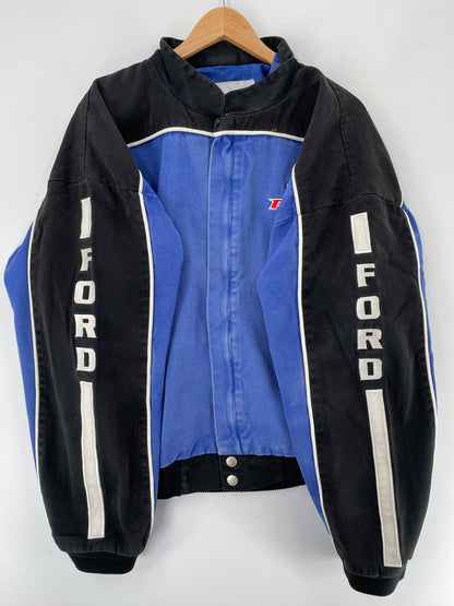 .Vintage NASCAR FORD Size No Tag Approx. XXL Racing Jacket / F2646J