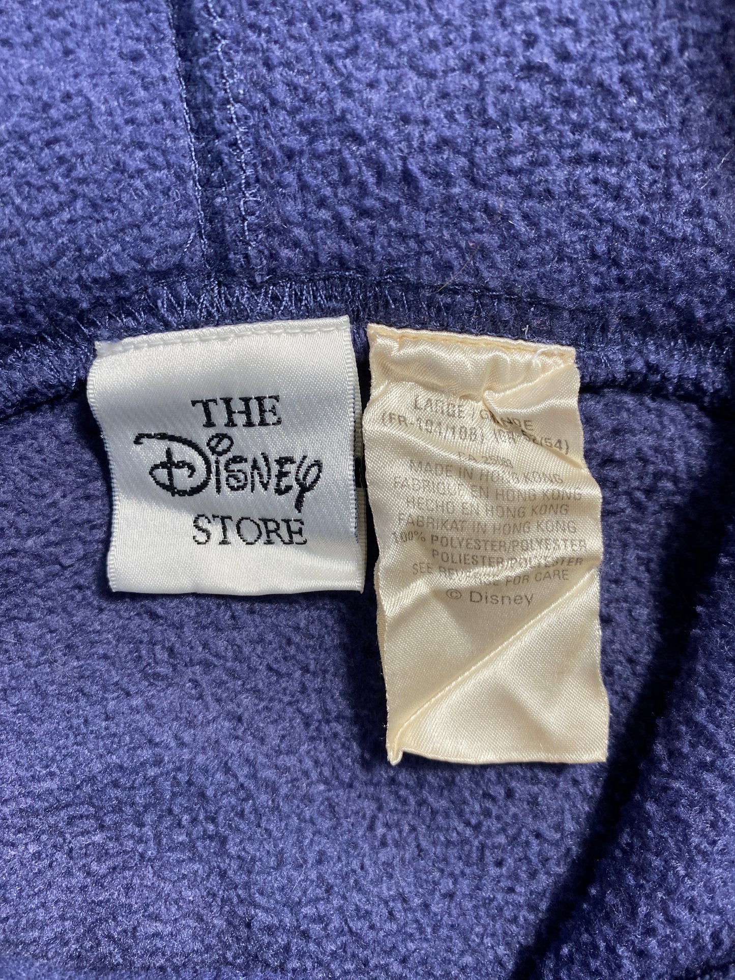 00' DISNEY MICKEY MOUSE Size L Hoodie Fleece Jacket / G4396F