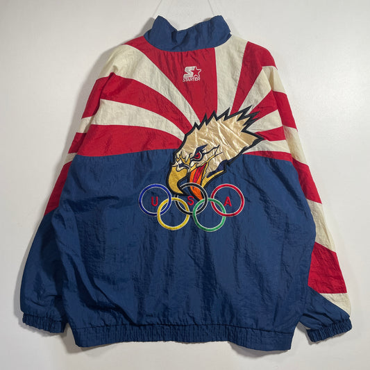 (XL) 90’s STARTER x OLYMPIC TEAM USA EAGLE Vintage Nylon Jacket / A1222N