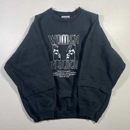 (XL) 90's WOMEN IN BLACK Vintage Sweatshirt / A0815S