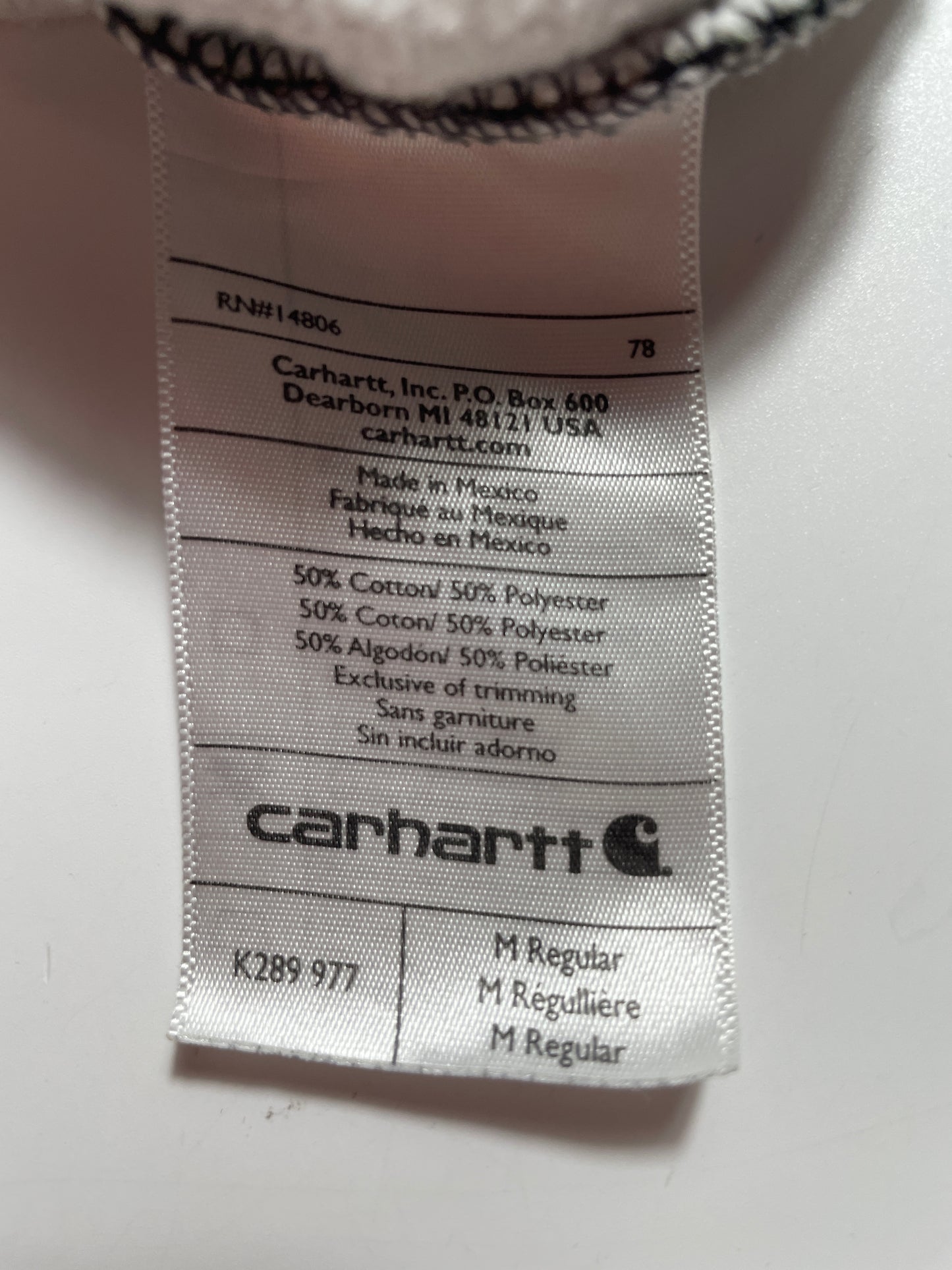 Vintage CARHARTT Size M Zip-up Hoodie Sweat-Shirt / F4343S