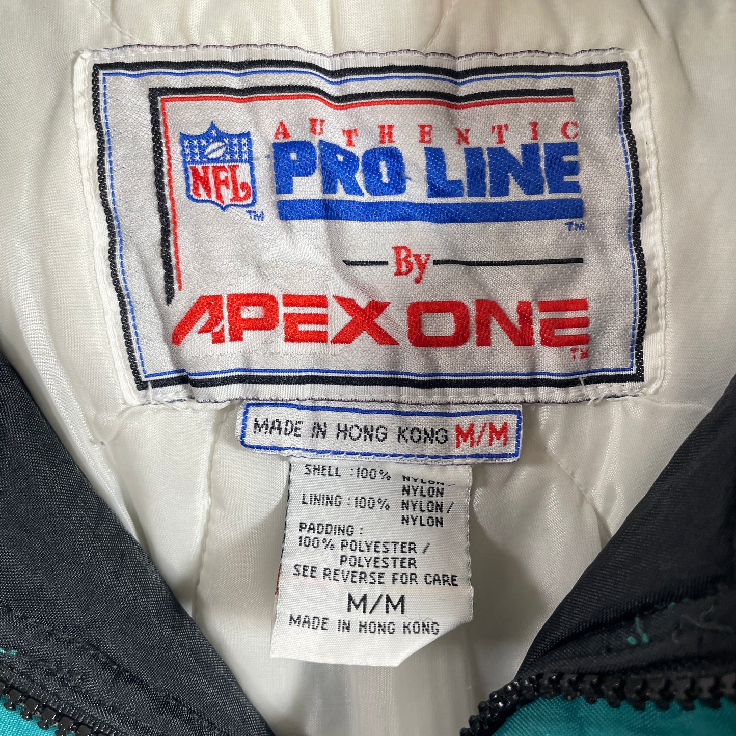 (M) 90's MIAMI DOLPHINS Vintage NFL Padded Nylon Jacket / A1368N