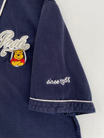 Vintage DISNEY POOH Size L Bowling Button Down Shirt / G1916T