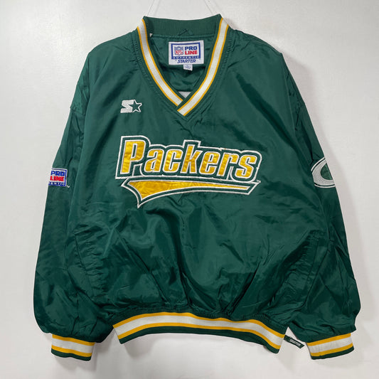 (L) Vintage STARTER x GREEN BAY PACKERS NFL Nylon Jacket / A1404N