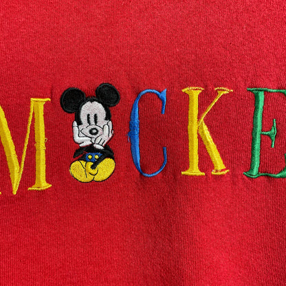 (Approx.M) 90's DISNEY MICKEY Vintage Sweatshirt / A1353S