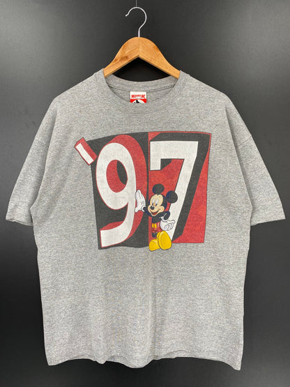 90’s DISNEY MICKEY Made in USA Size L Vintage T-Shirt / F1257T