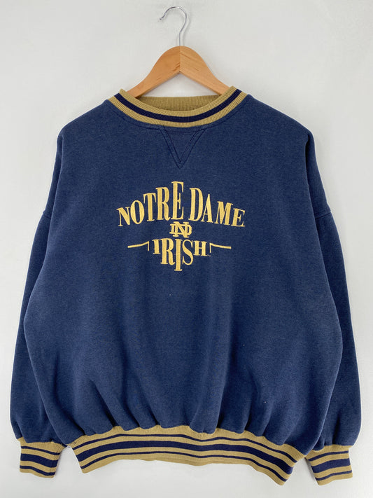90's NOTRE DAME Size XL Vintage College Sweat-Shirt / F9563S