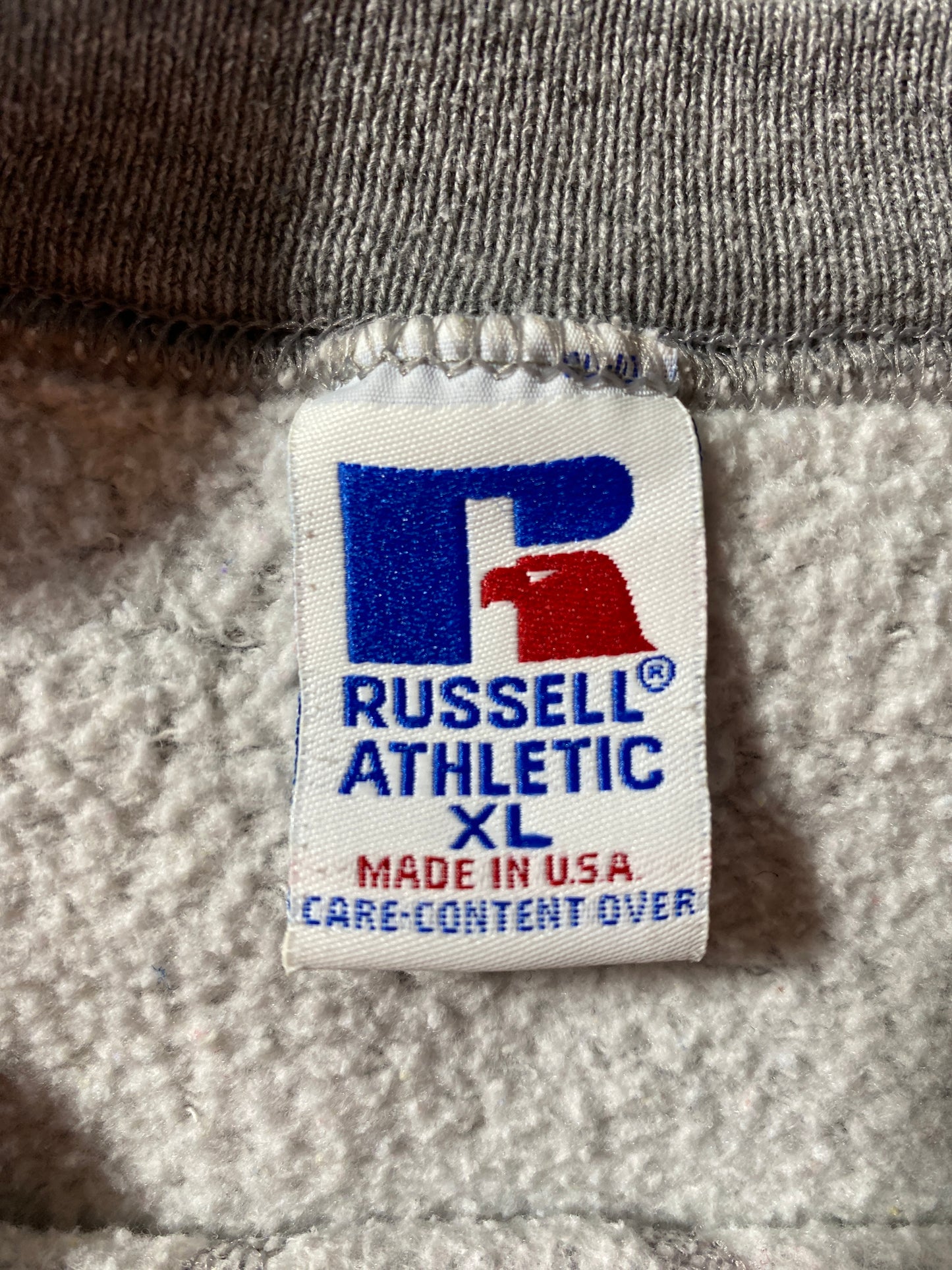 90's RUSSELL x ELM CITY BOWL Made in USA Size XL Vintage College Sweat-Shirts / F9186S