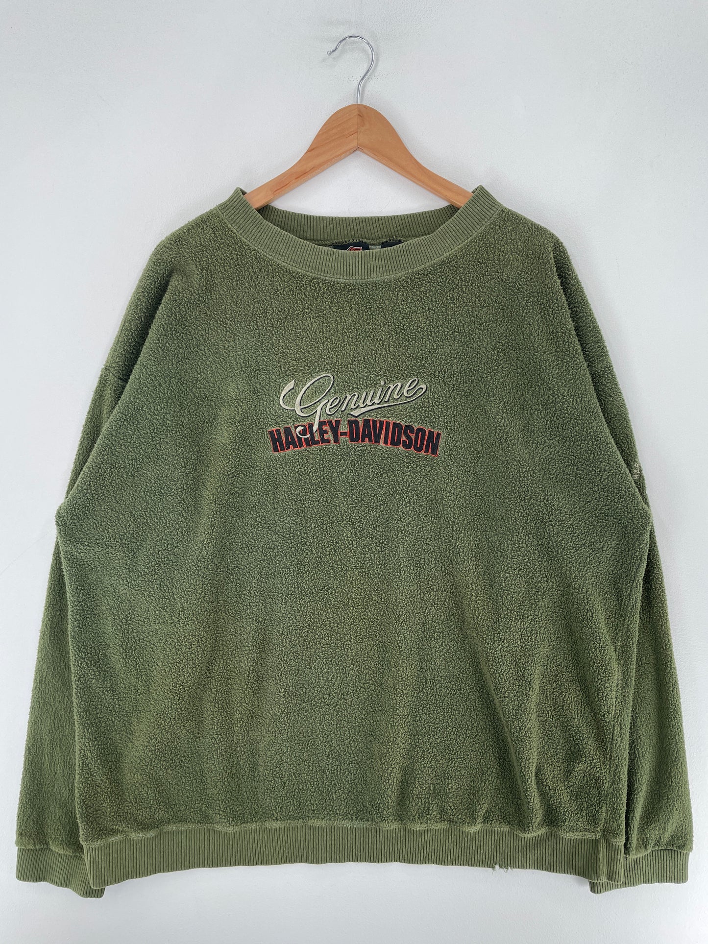 90's HARLEY DAVIDSON Made in USA Size XL Vintage Racing Fleece / G4280F