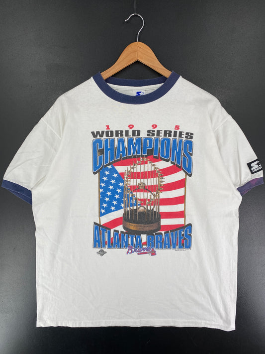 1995 STARTER x ATLANTA BRAVES Made in USA Size L Vintage MLB T-Shirt / F3280T