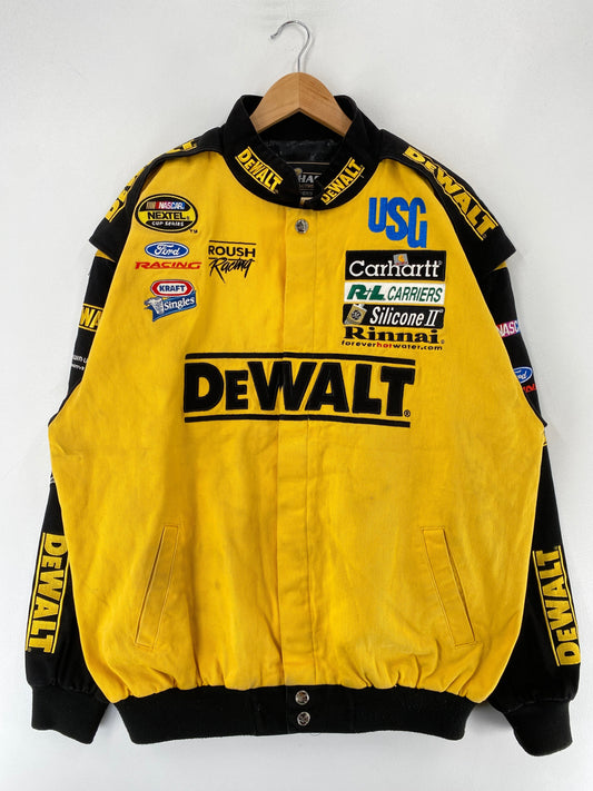 .Vintage NASCAR DEWALT Size XL Racing Jacket / F7925J