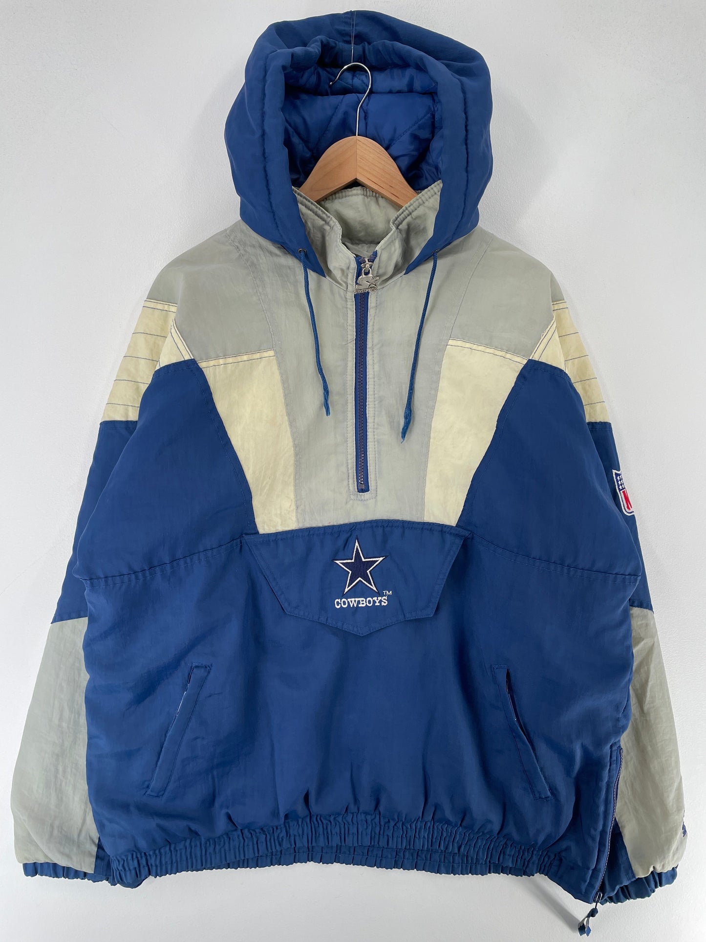 90's STARTER x DALLAS COWBOYS Size XL Vintage NFL Padded Nylon Jacket / F5862N