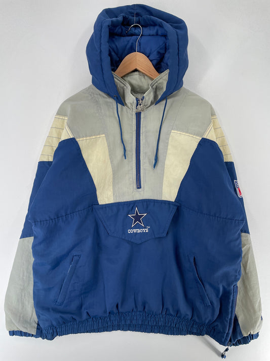 90's STARTER x DALLAS COWBOYS Size XL Vintage NFL Padded Nylon Jacket / F5862N
