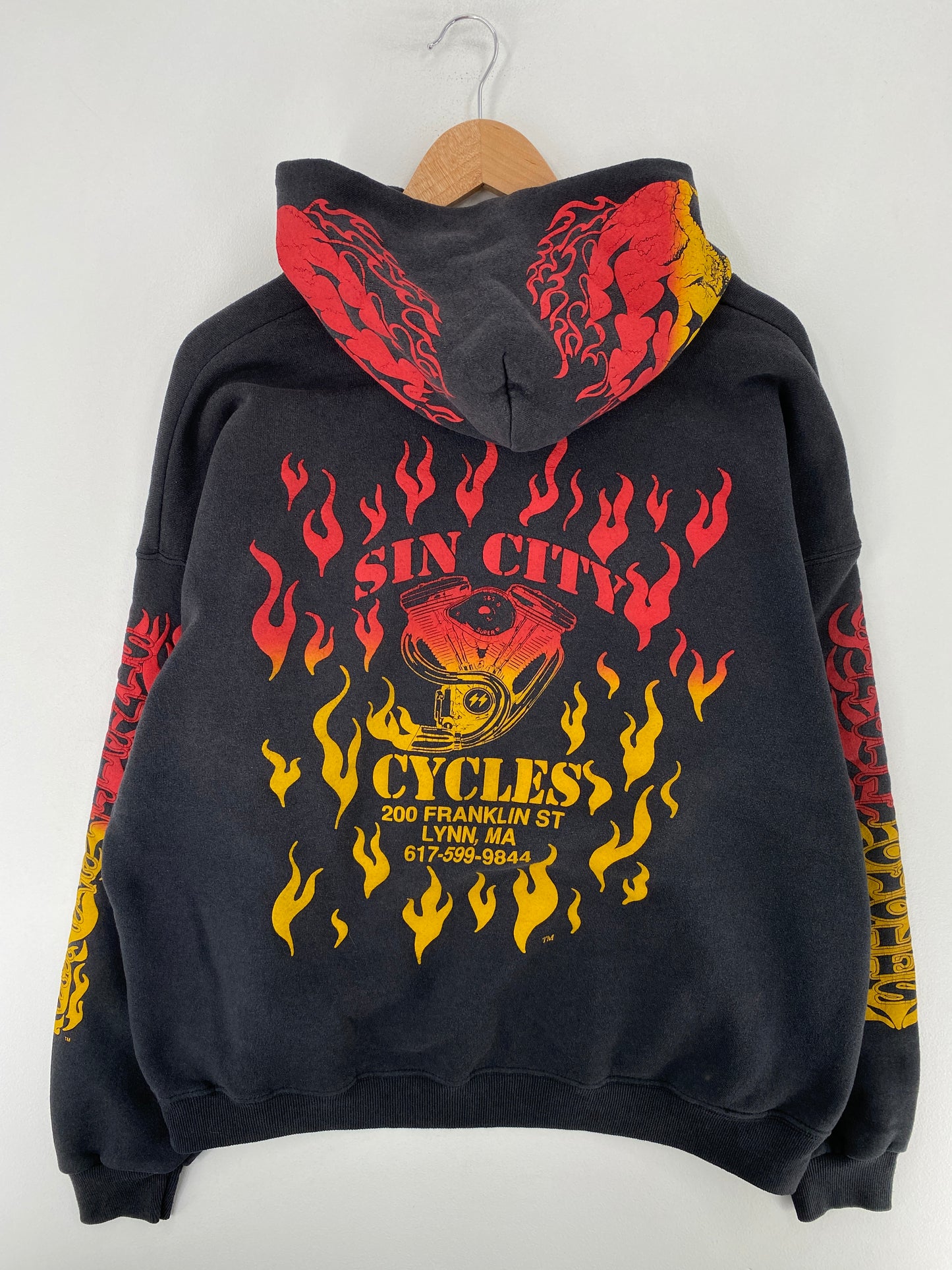 90's SIN CITY CYCLES Made in USA Size XXL Vintage Sweat-shirt / G1068S