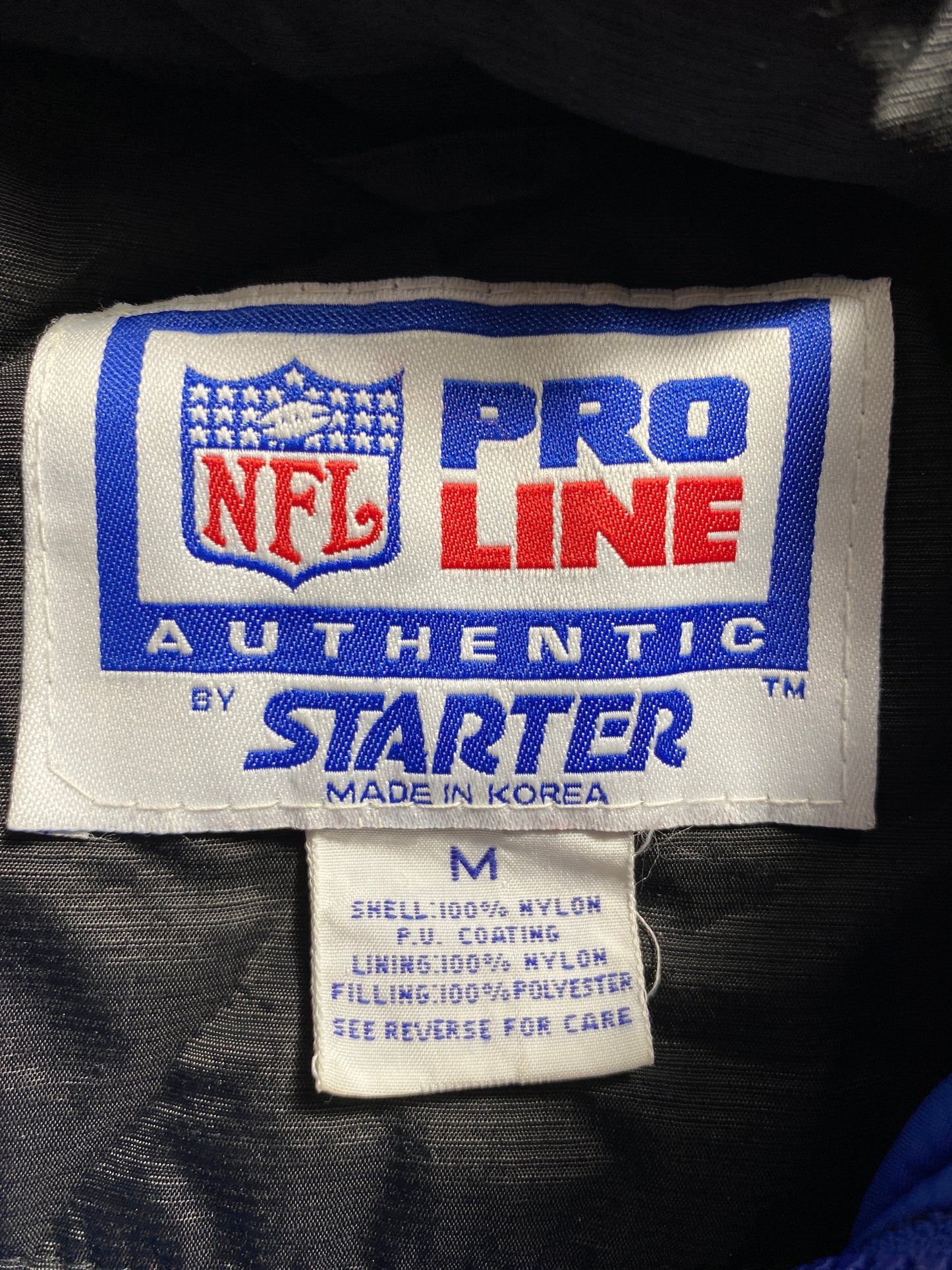 90's STARTER x GIANTS Size M Vintage NFL Padded Nylon Jacket / F6057N