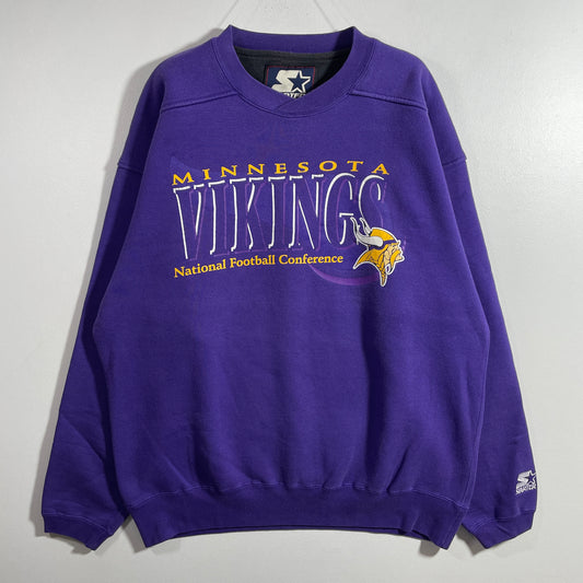 (L) 90’s STARTER x MINNESOTA VIKINGS Sweatshirt / A1293S