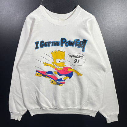 (XL) 90’s THE SIMPSONS SKATING Vintage Sweatshirt / A1118S