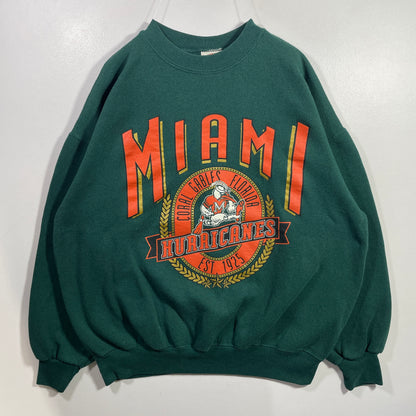 (XL) 90’s MIAMI HURRICANES Vintage College Sweatshirt / A1076S